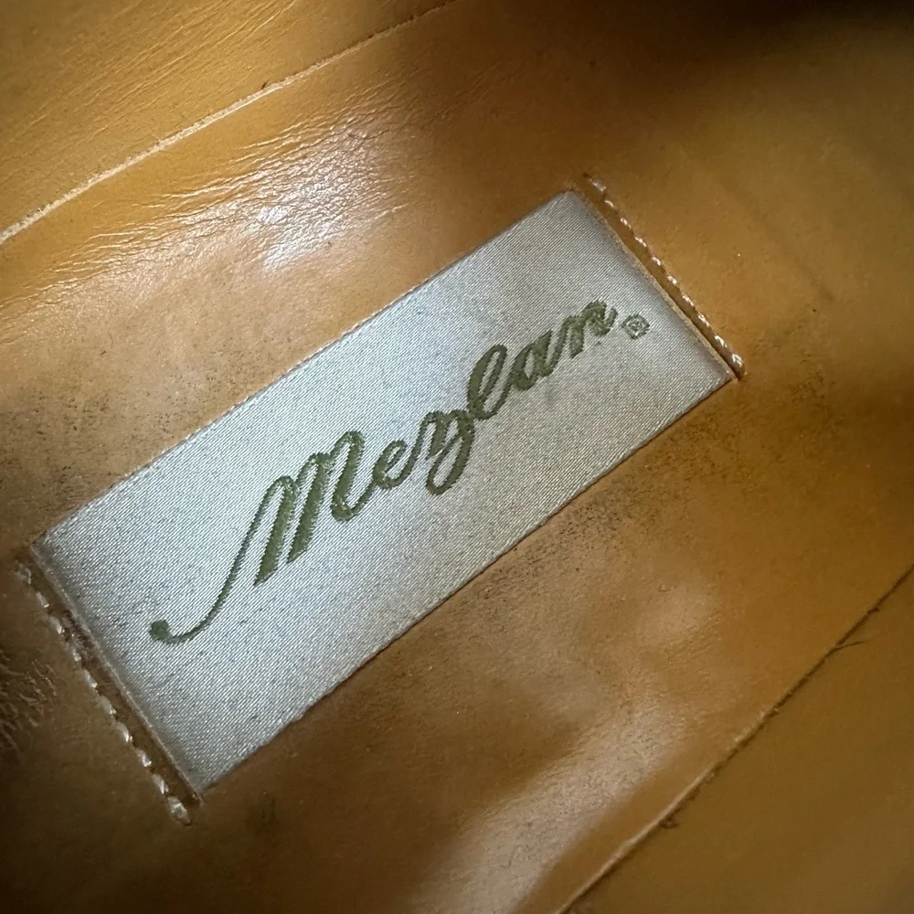 Mezlan Brown Leather Derby Shoes Size 10